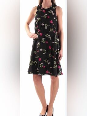 Tommy Hilfiger Black Floral Swing Mini Dress